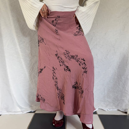 Cottage pink flower maxi