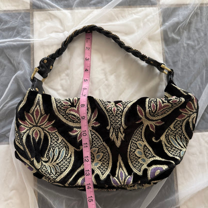 Paisley whimsy hobo shoulder bag