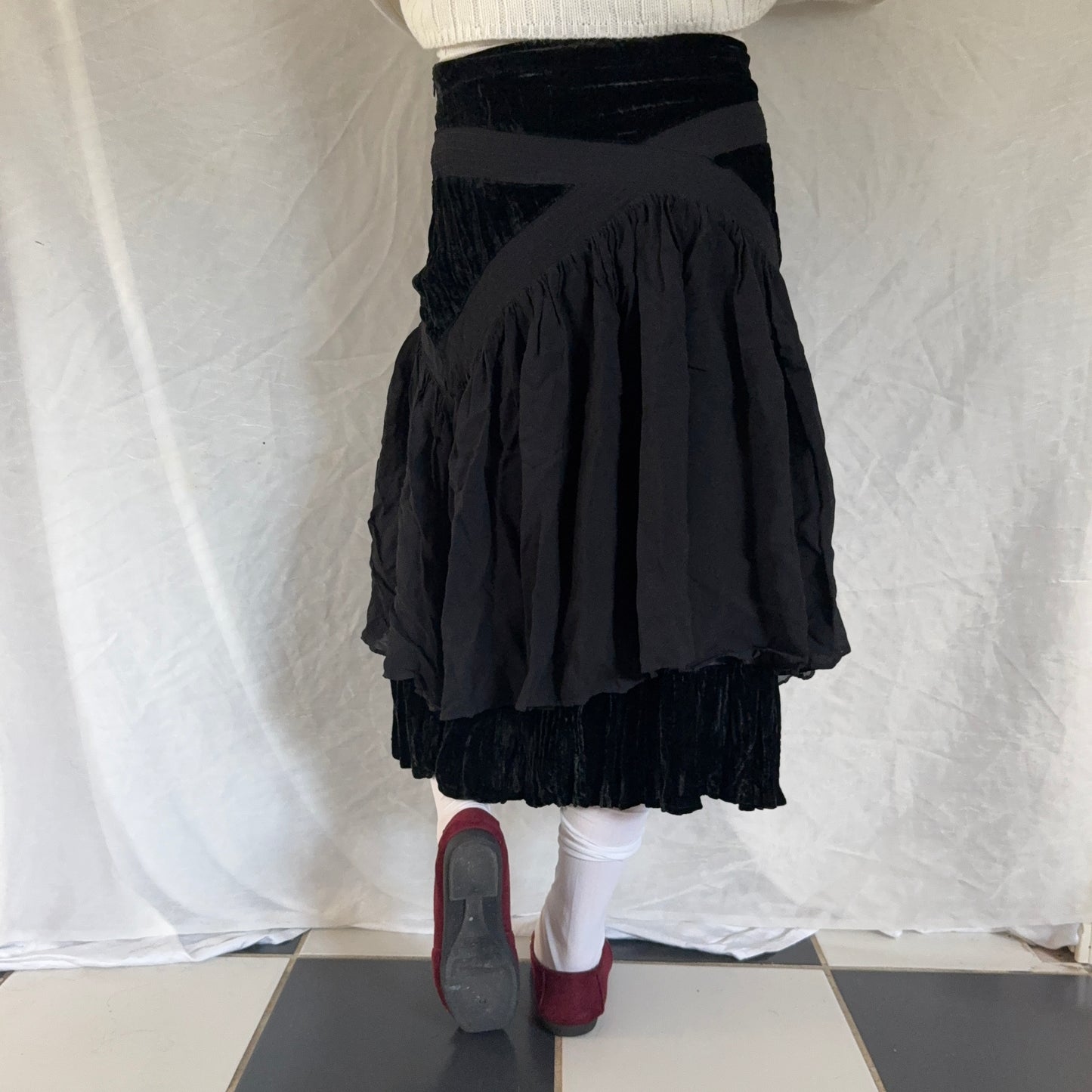 Whimsigoth black velvet maxi
