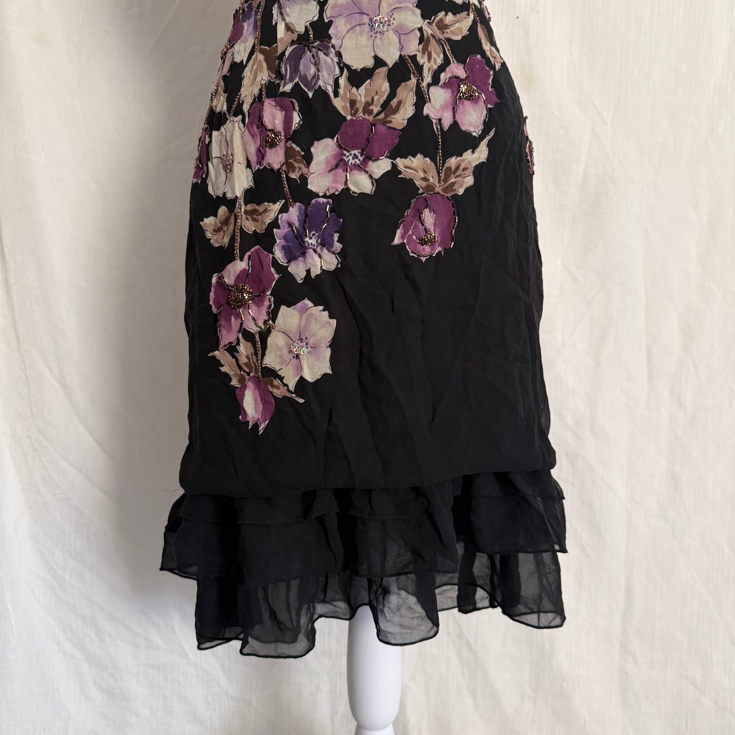 Adrianna Papell evening flower beaded dress