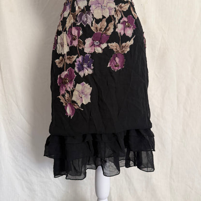 Adrianna Papell evening flower beaded dress