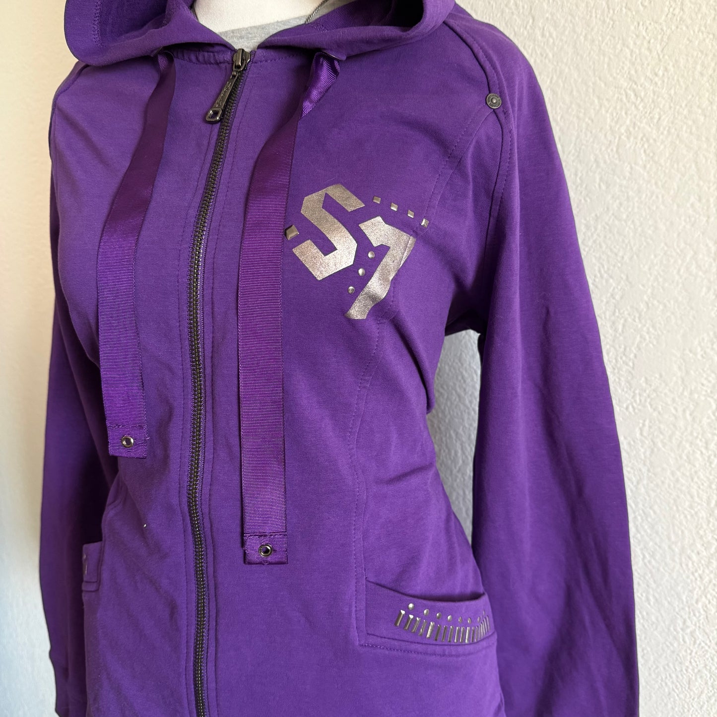 Studded y2k zip up hoodie