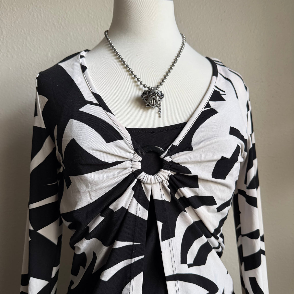 Suzanne’s patterned long sleeve top