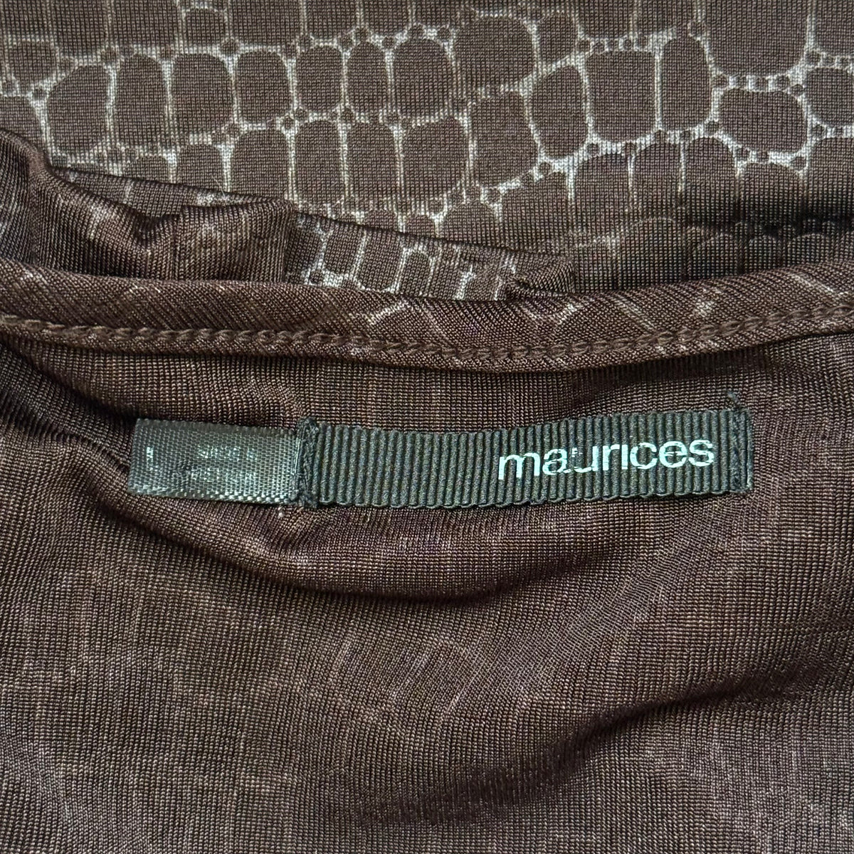 Brown snake print top