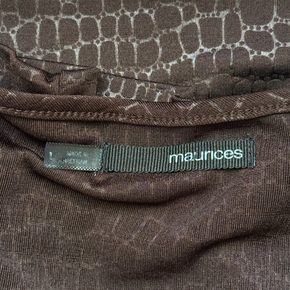 Brown snake print top