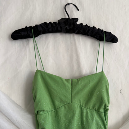 2000s Glitter Tinkerbell green fairy dress