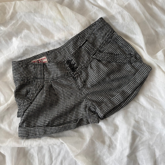 checkered mini shorts