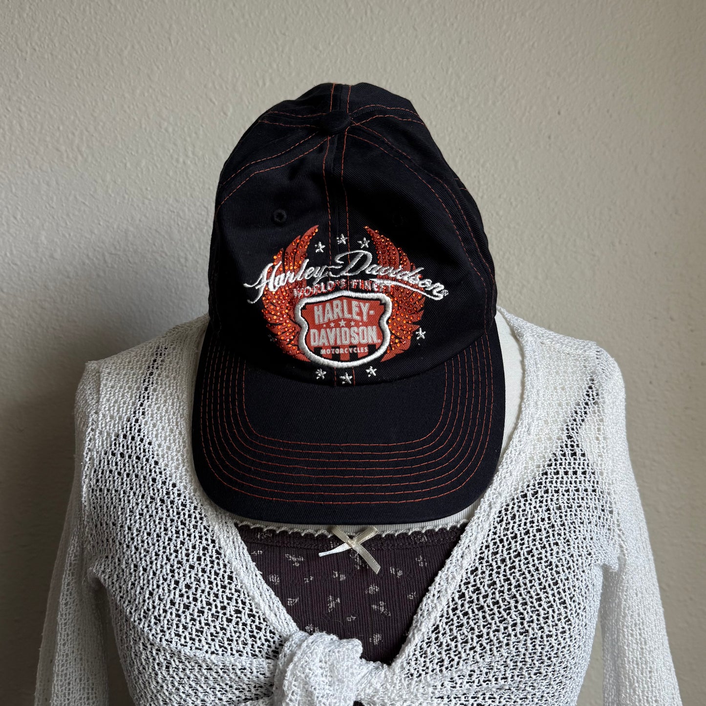 Rhinestone Harley Davidson hat