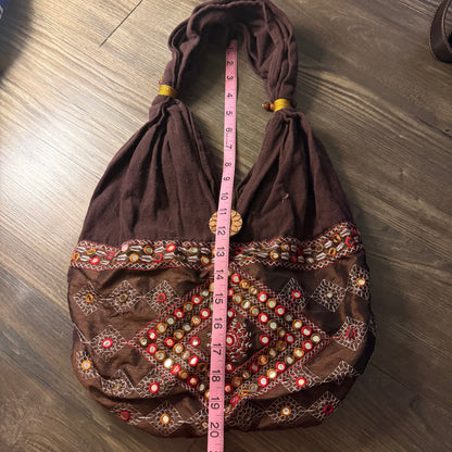 Boho beaded hobo bag