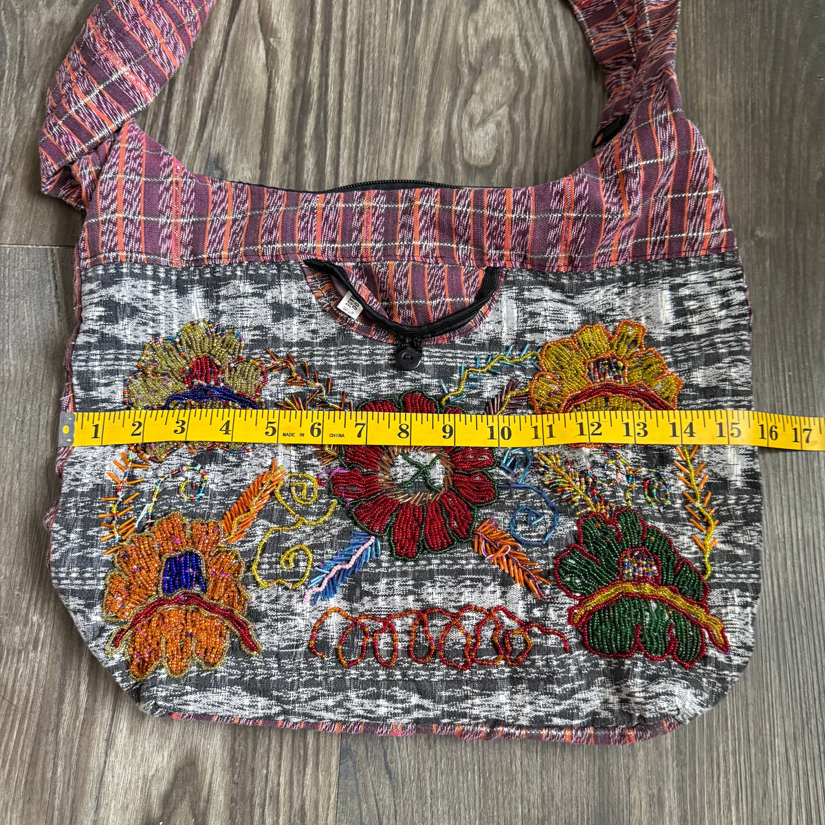 Beaded boho crossbody bag