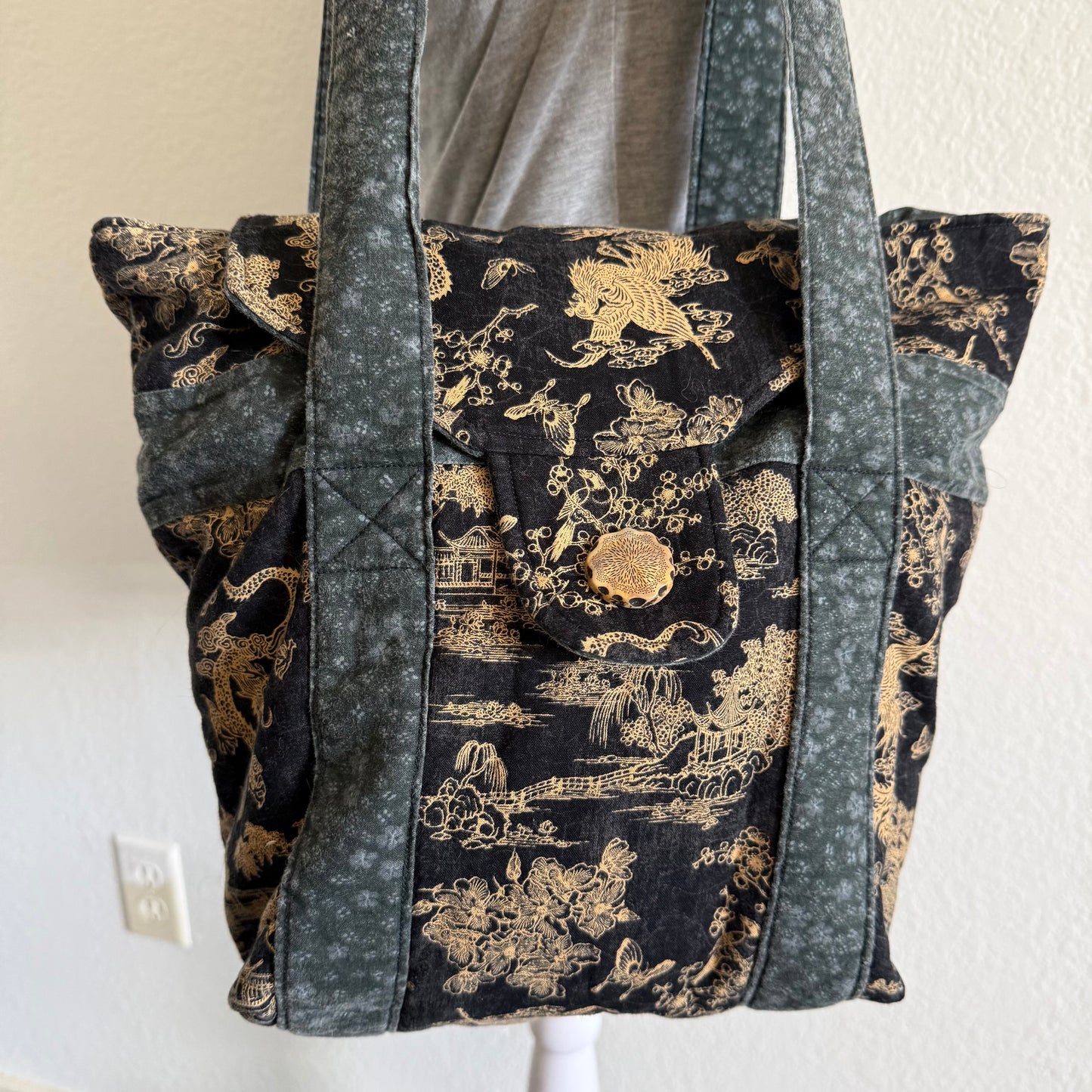Japanese shoulder tote bag