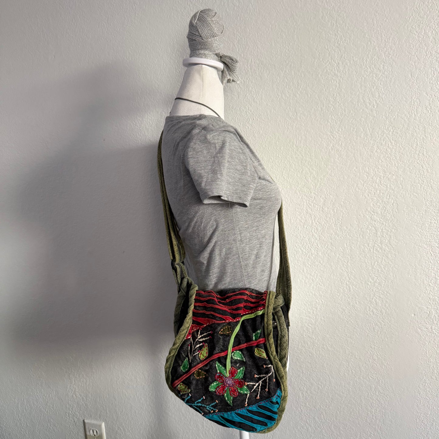 Flower whimsy crossbody bag