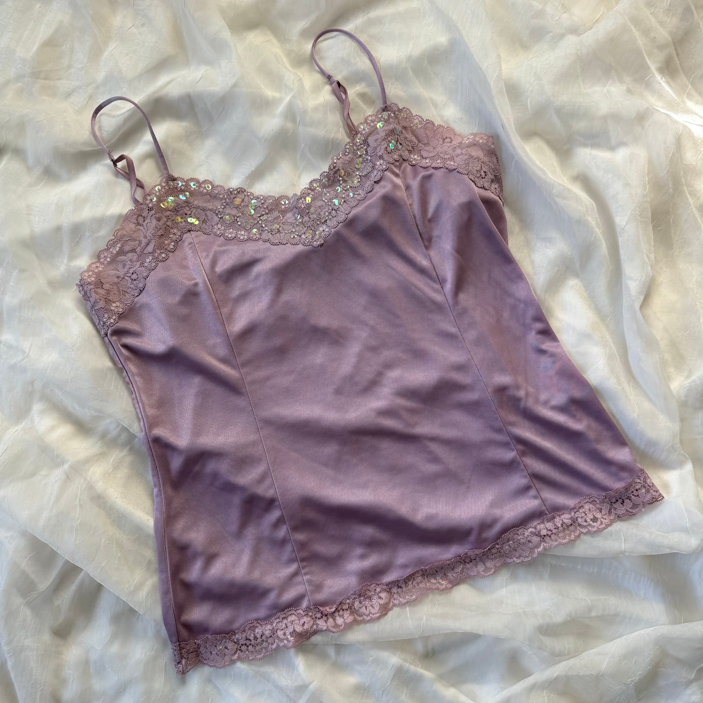 Fairy lilac purple sequin cami