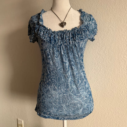 Blue flower cottage babydoll