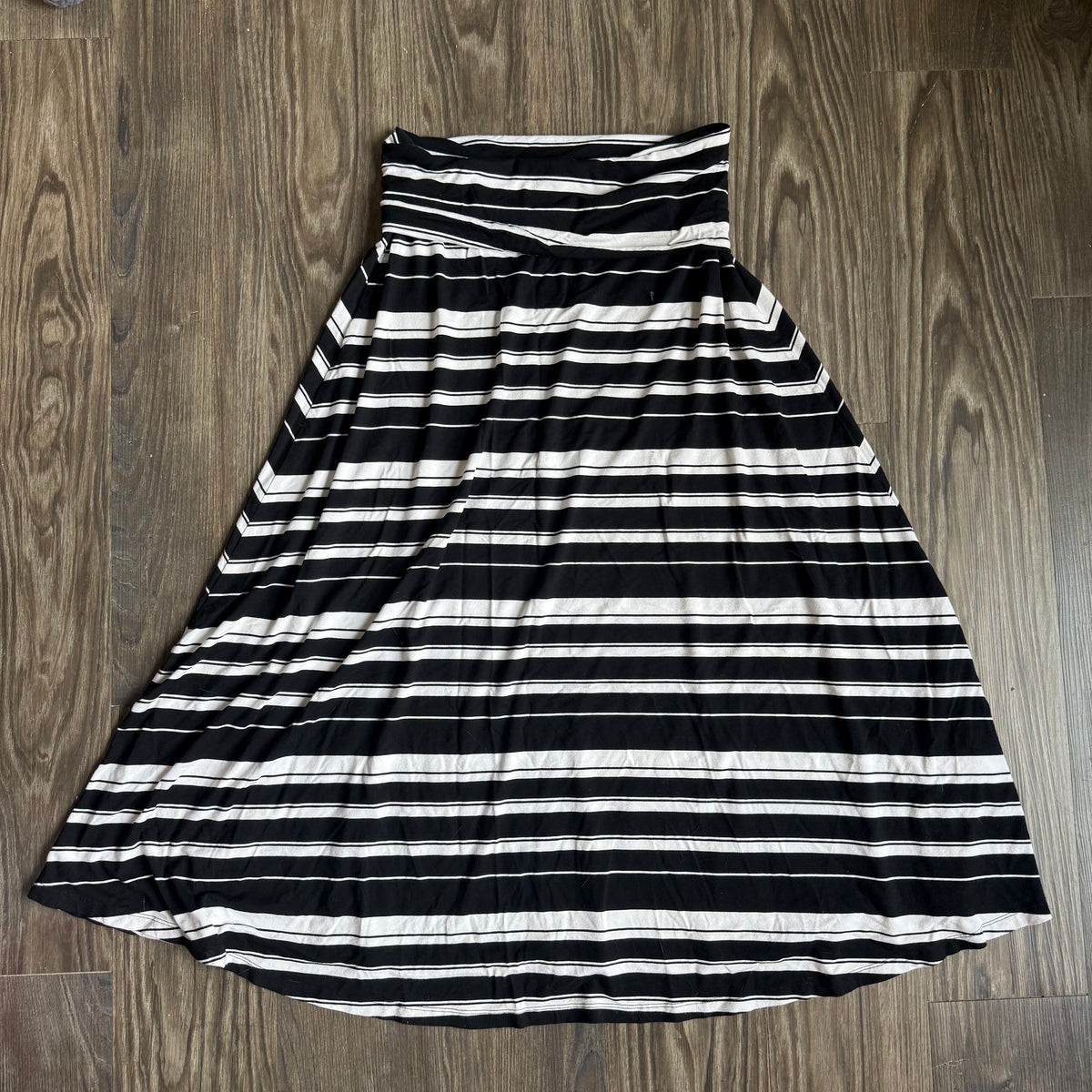 Misty’s striped maxi skirt