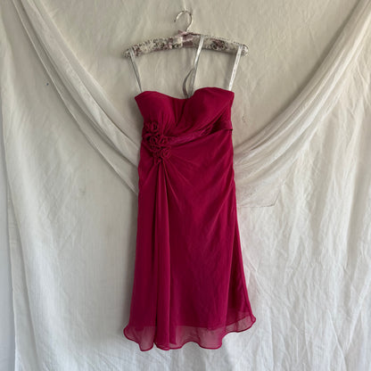 2000s bubblegum pink ruffle dress