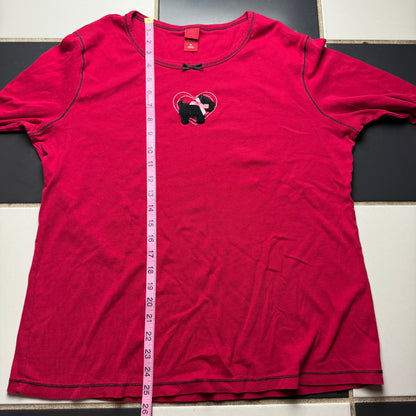 Red poodle longsleeve top