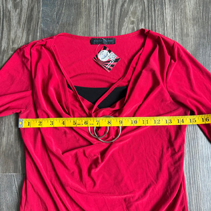 City red draped top