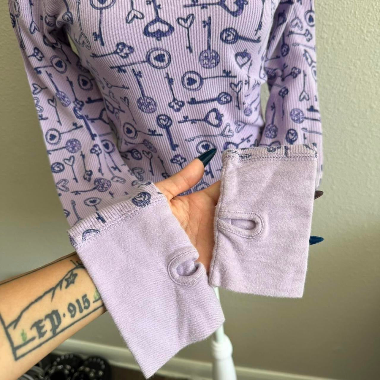 Lilac heart thermal longsleeve