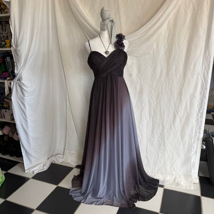 2000s Betsey prom glitter grey dress