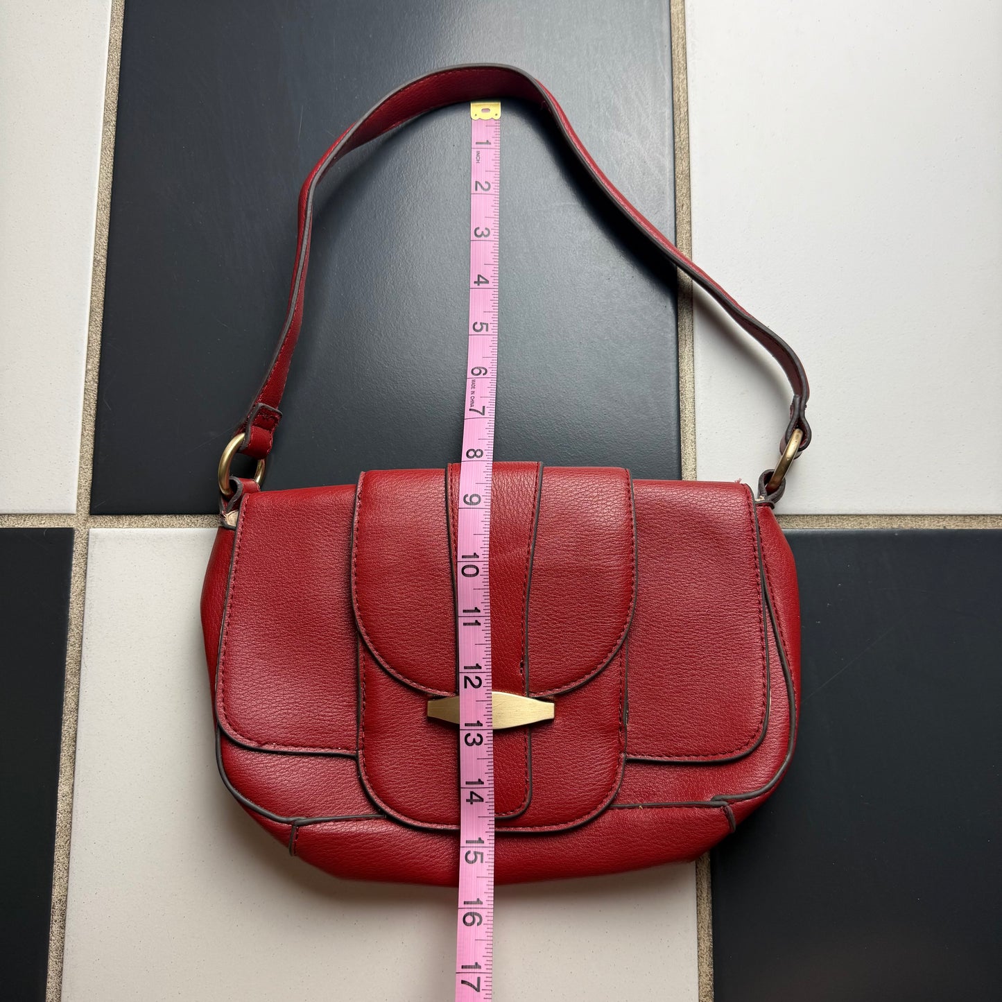 Red shoulder bag