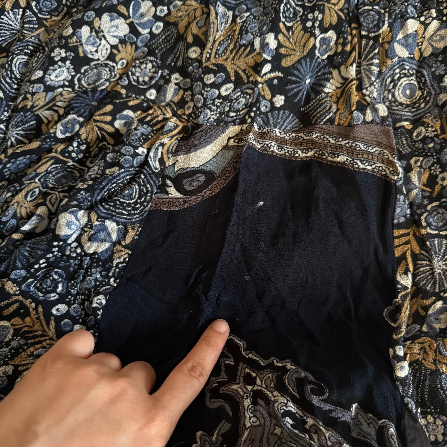 Whimsy navy paisley maxi