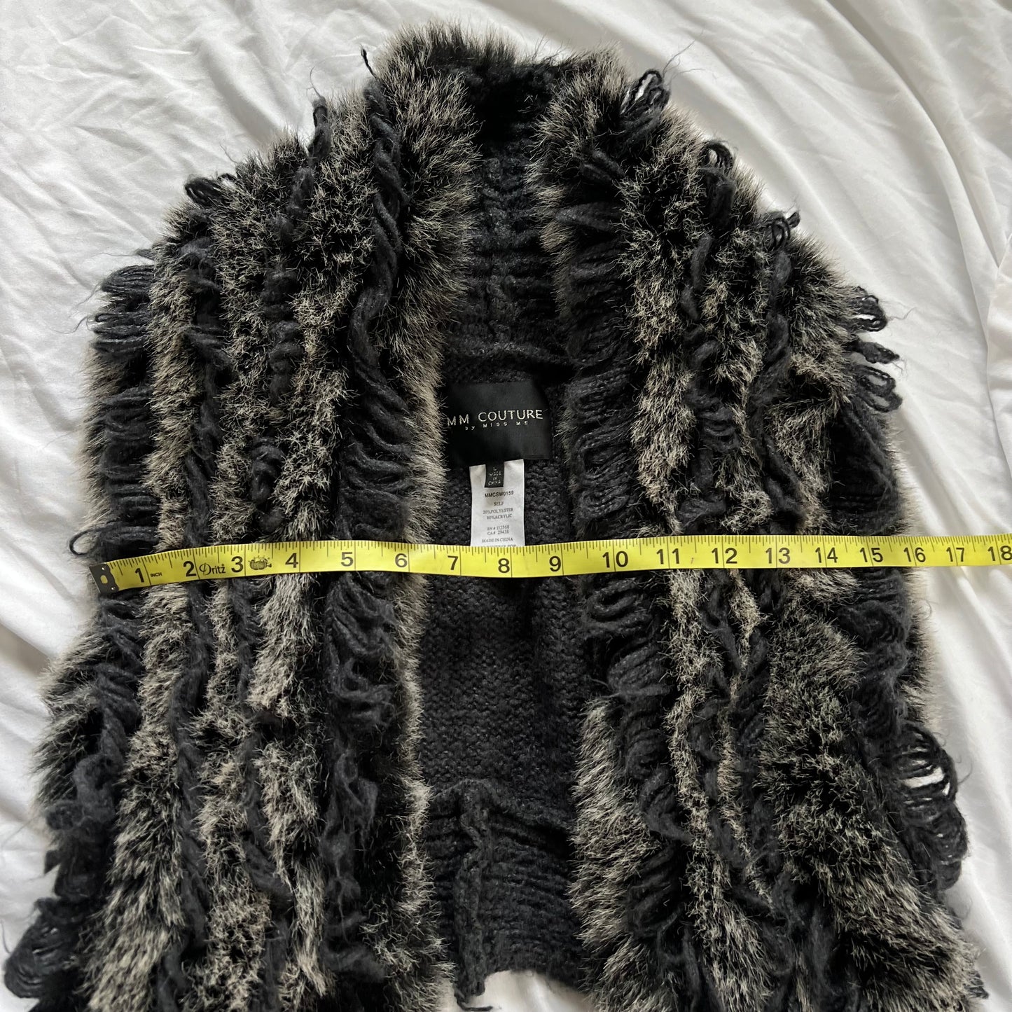 Fur grunge vest