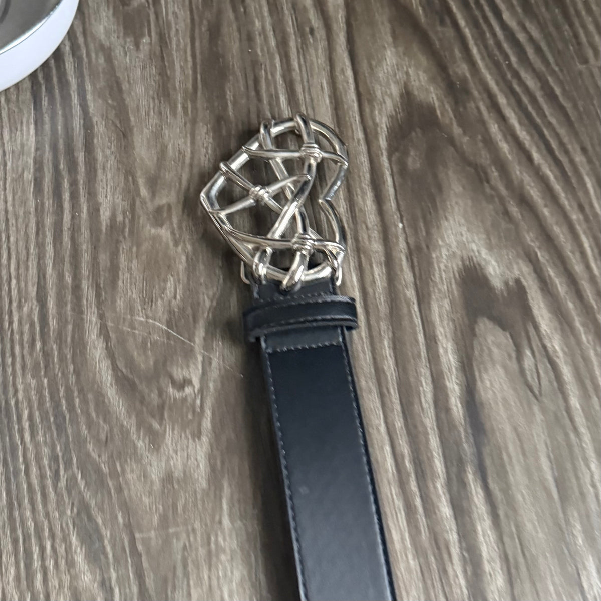 Grunge heart black belt