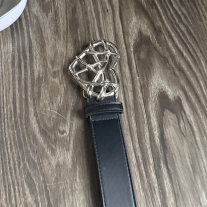Grunge heart black belt