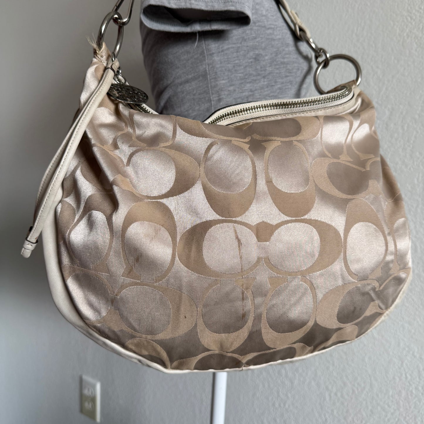 Coach signature hobo shoulder bag
