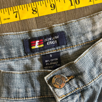 Erica’s faded mid rise jeans