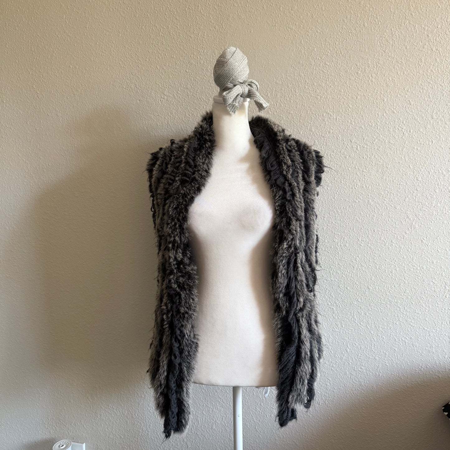 Fur grunge vest