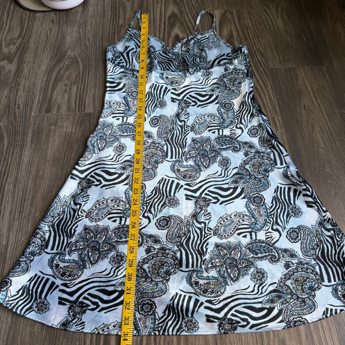 Daisy blue zebra lingerie slip