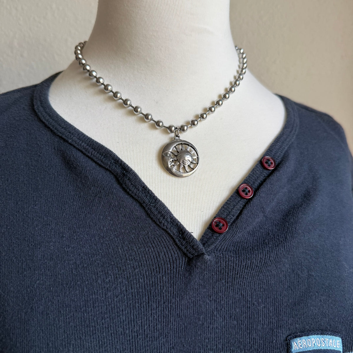 Aeropostale navy striped top