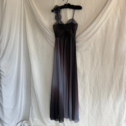 2000s Betsey prom glitter grey dress
