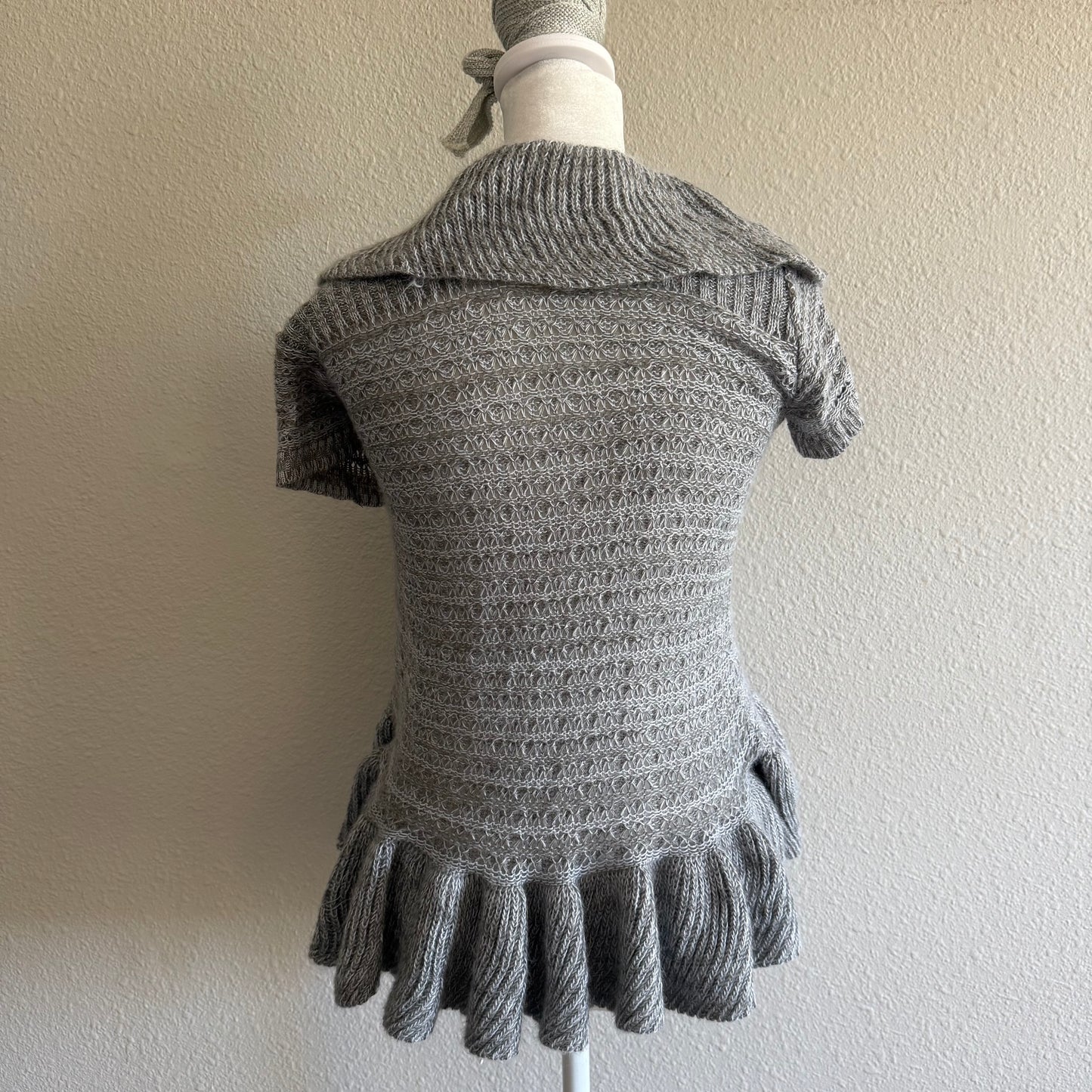 Grey Fairy ruffle cardigan