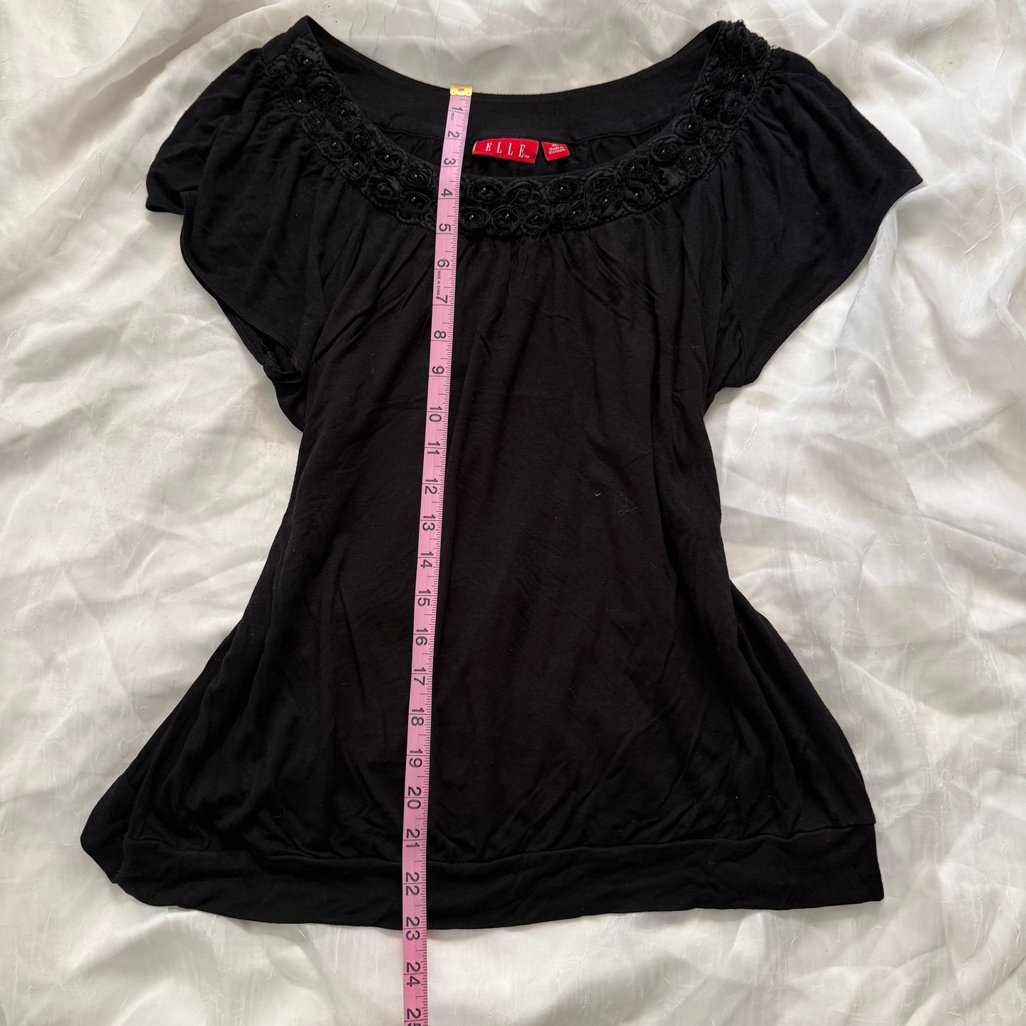rose black basics top