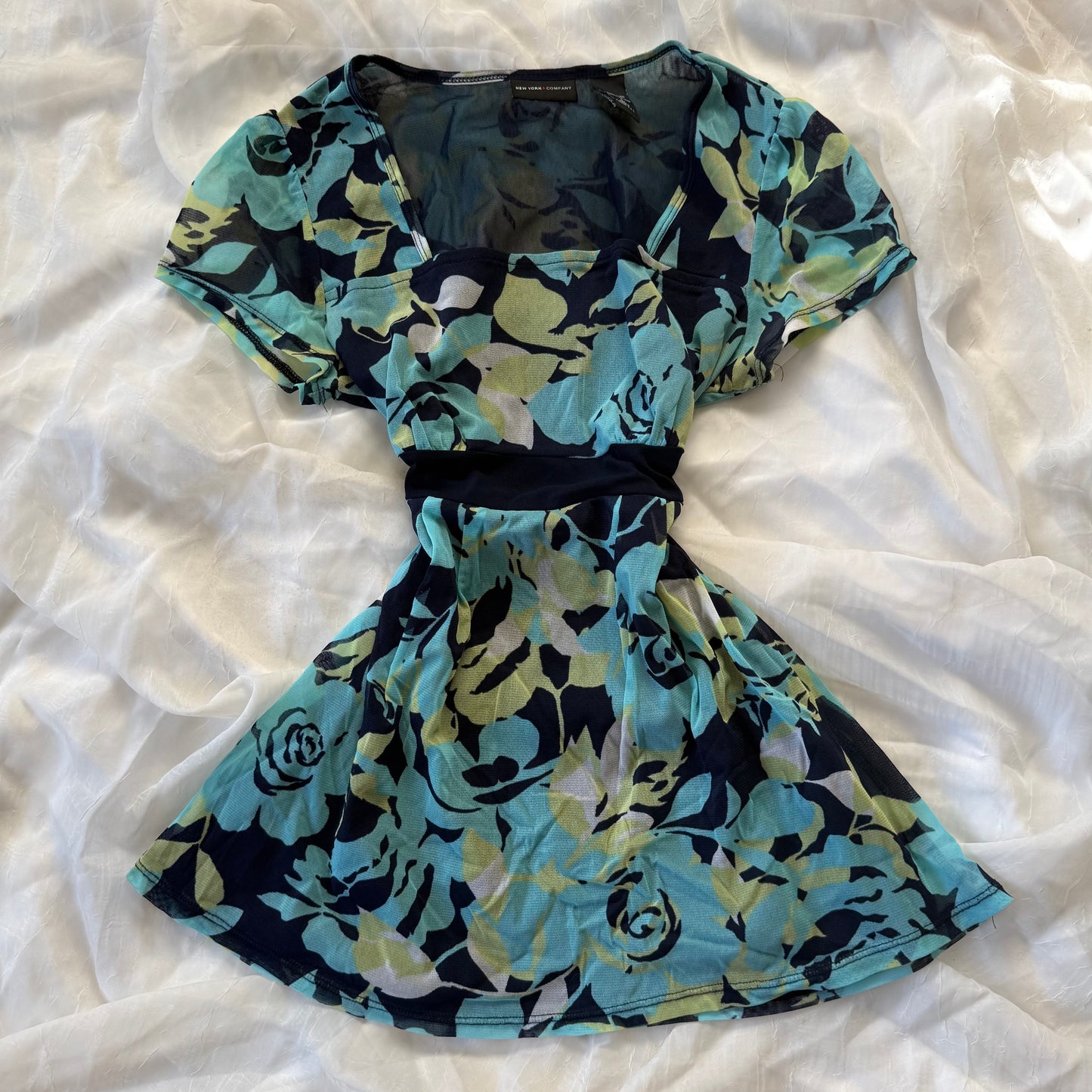 NYC boho flower babydoll top