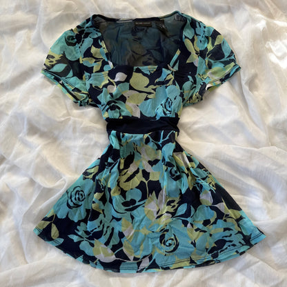 NYC boho flower babydoll top