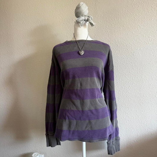 Purple and grey striped longsleeve