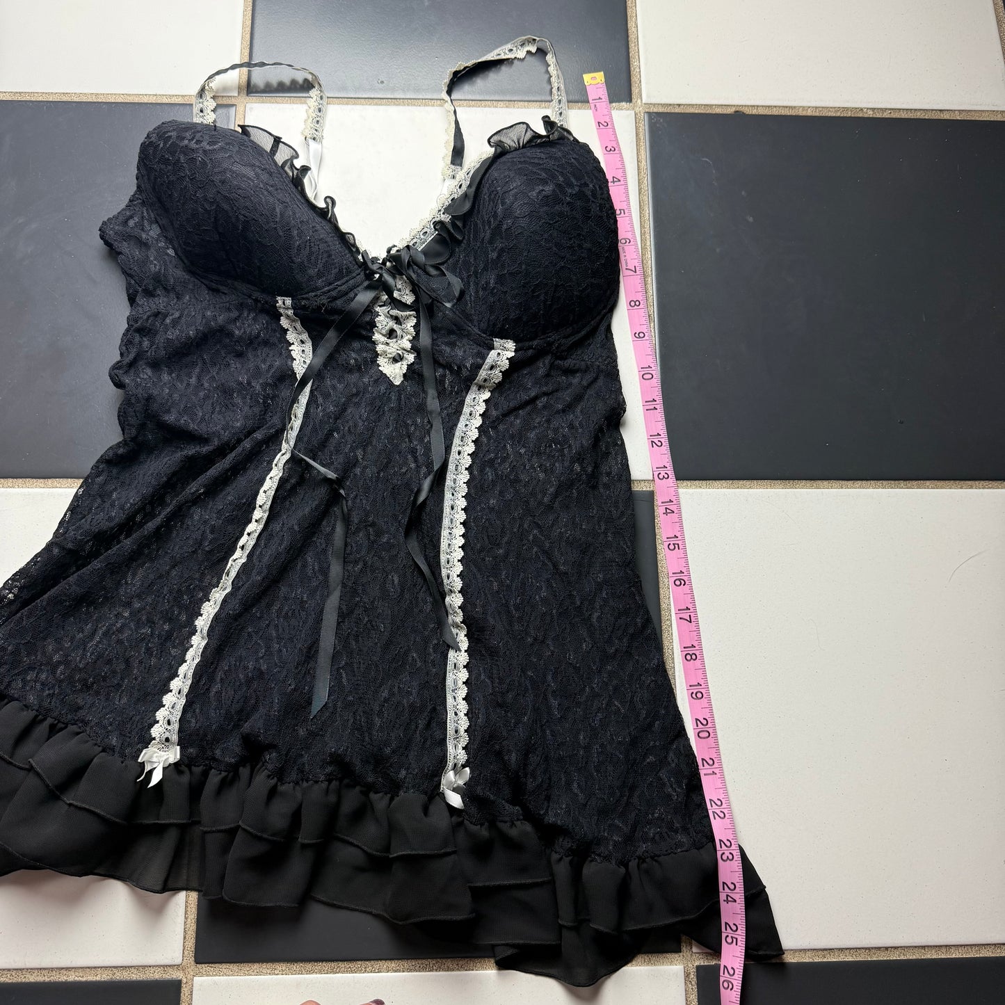 Black lingerie dress