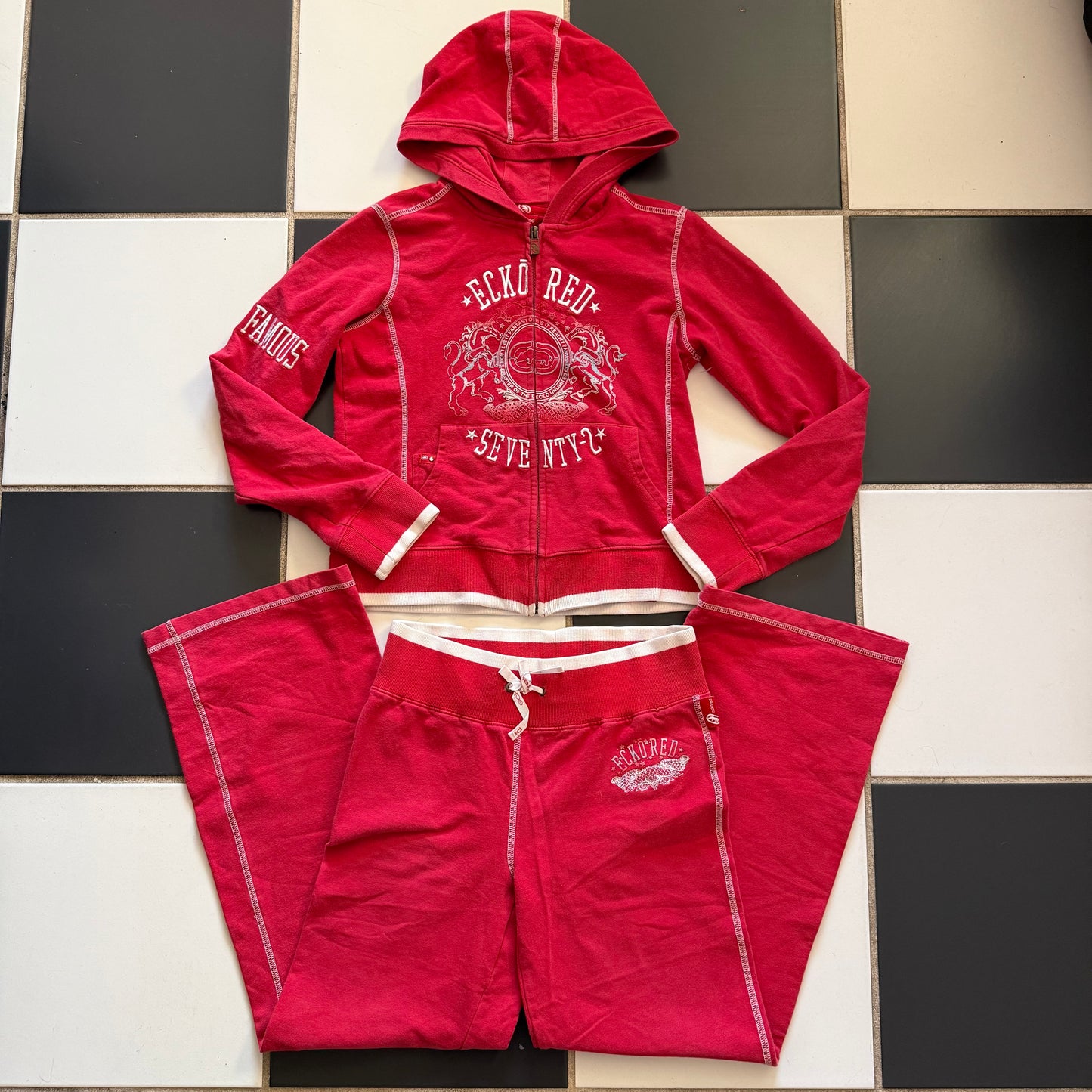 Ecko Red y2k red tracksuit