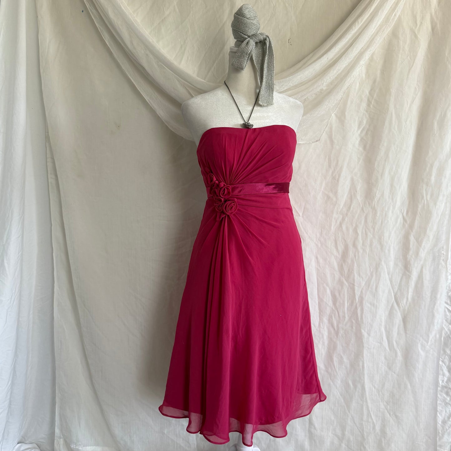 2000s bubblegum pink ruffle dress