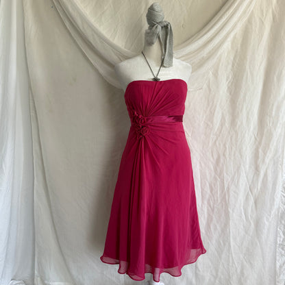 2000s bubblegum pink ruffle dress