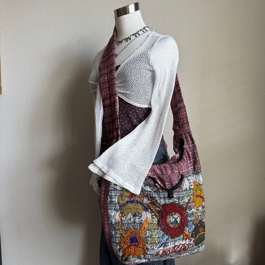 Beaded boho crossbody bag