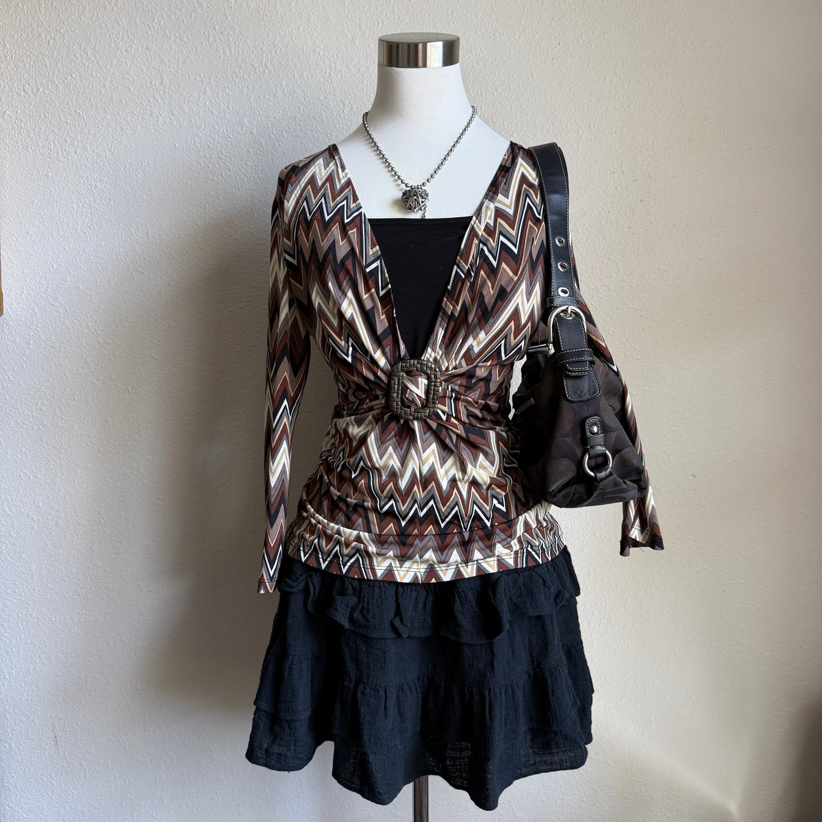 Kelly’s abstract printed top
