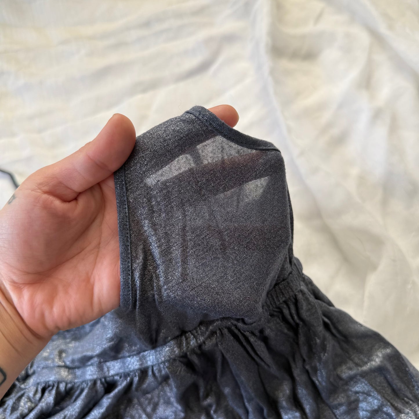 Velvet metallic cami top