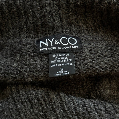 Grey oversized button sweater