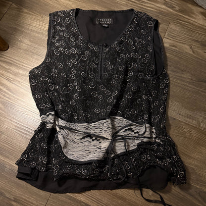 Flower printed boho blouse