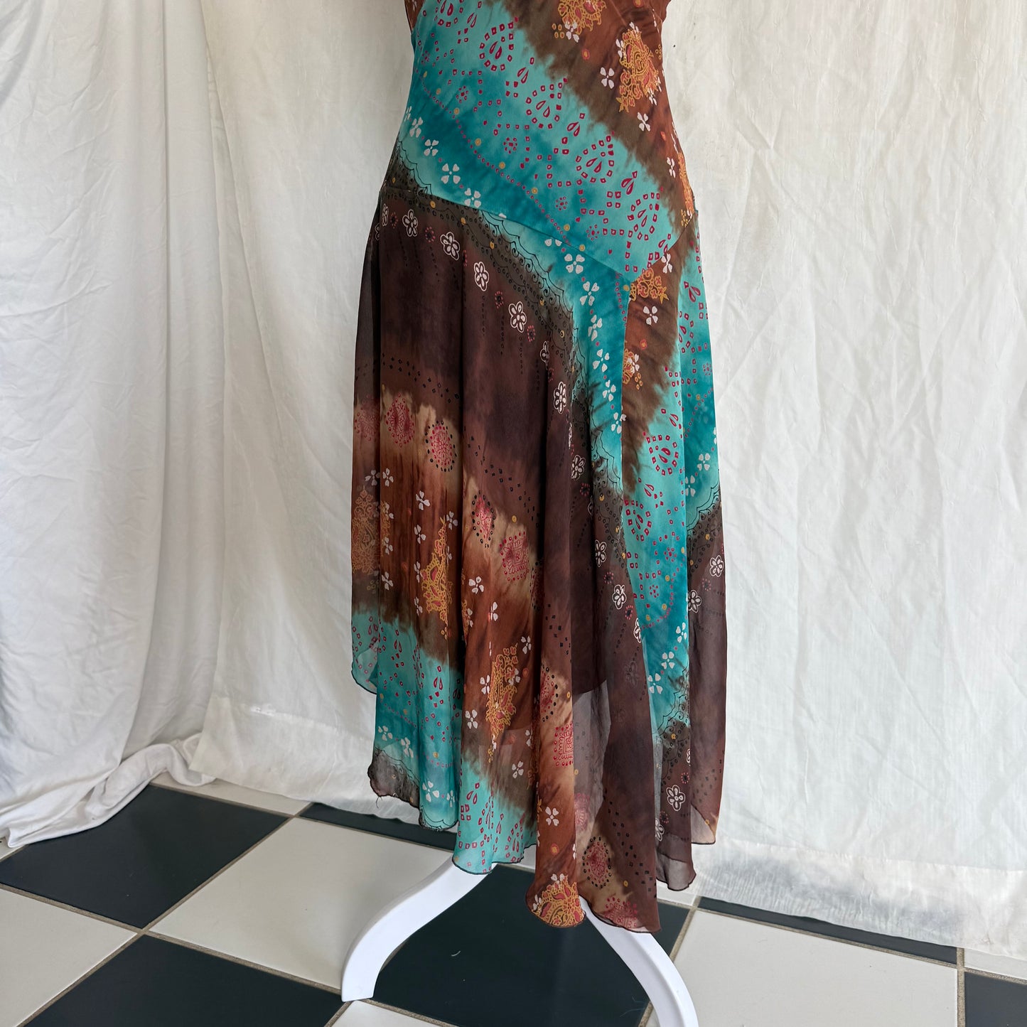 2000s fairy asymmetrical flower dress